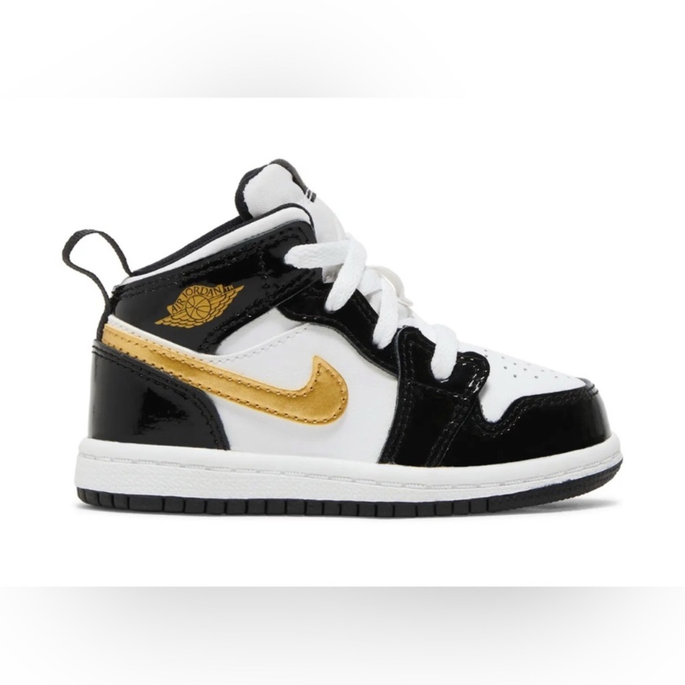 Jordan 1 Mid SE "Black Gold" Toddler Kids' Shoe
